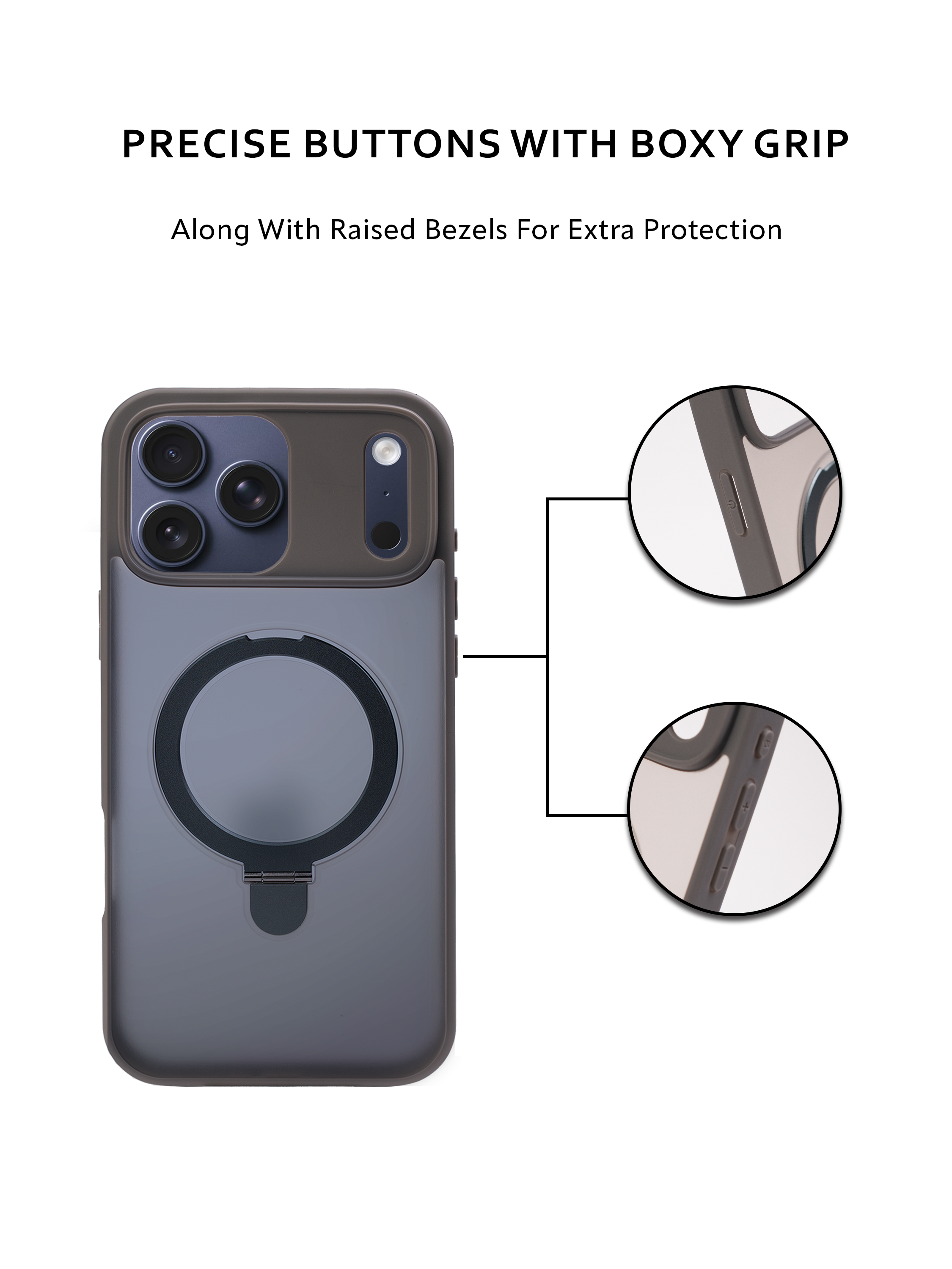 Translucent Armor Magsafe with Stand Cases