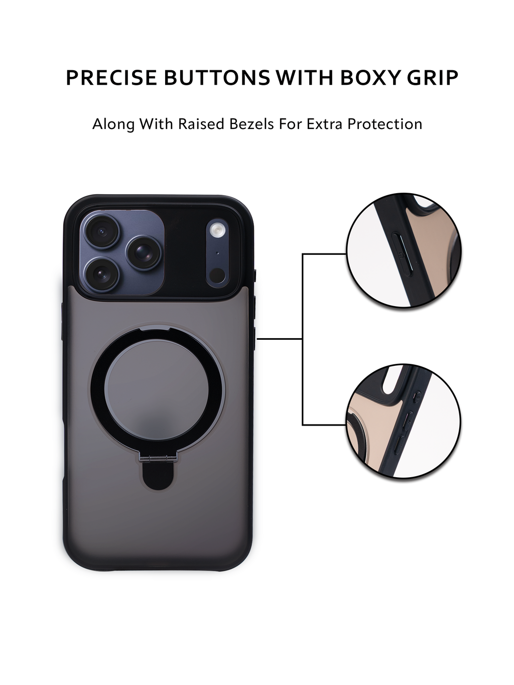 Translucent Armor Magsafe with Stand Cases