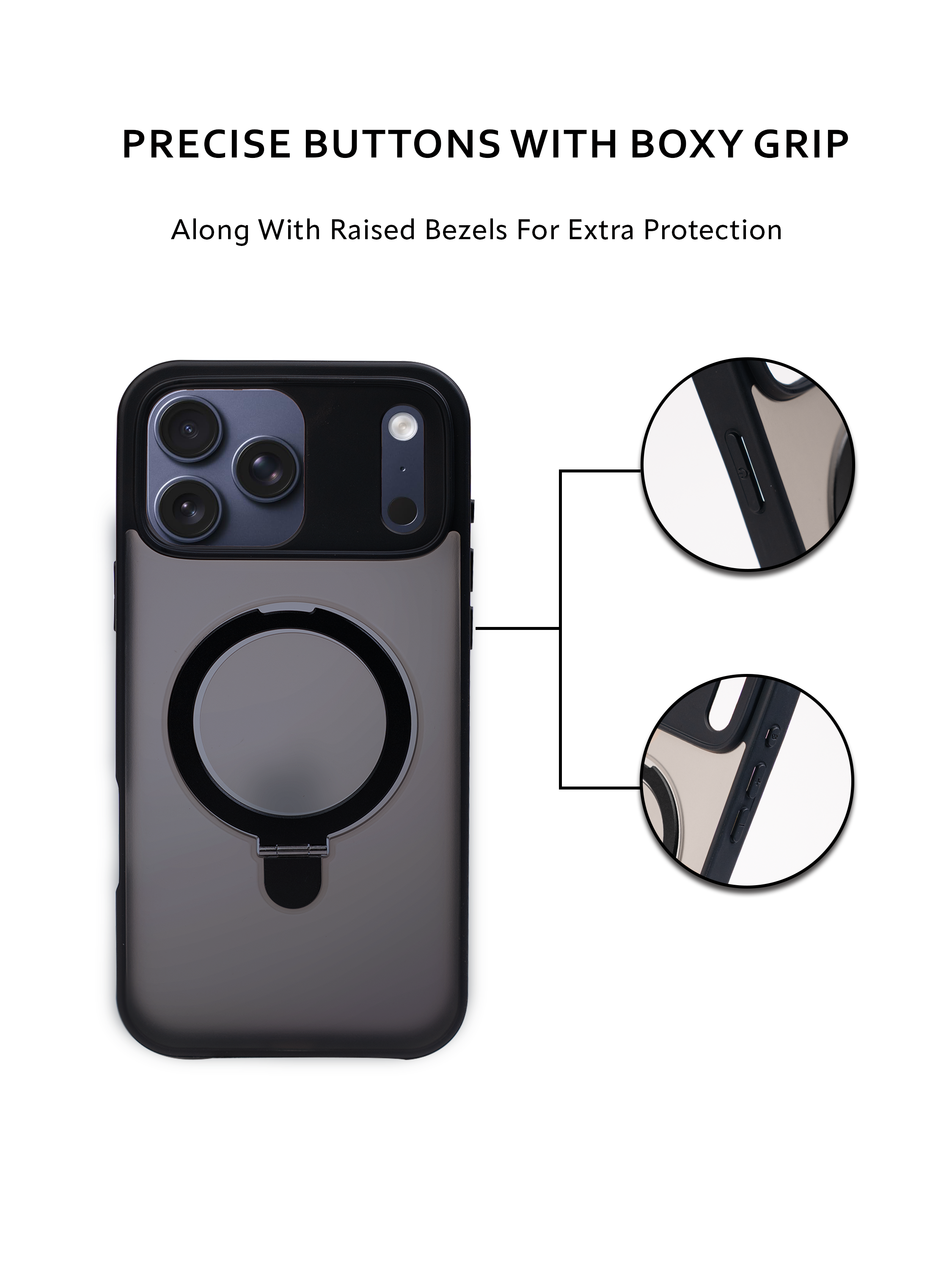 Translucent Armor Magsafe with Stand Cases