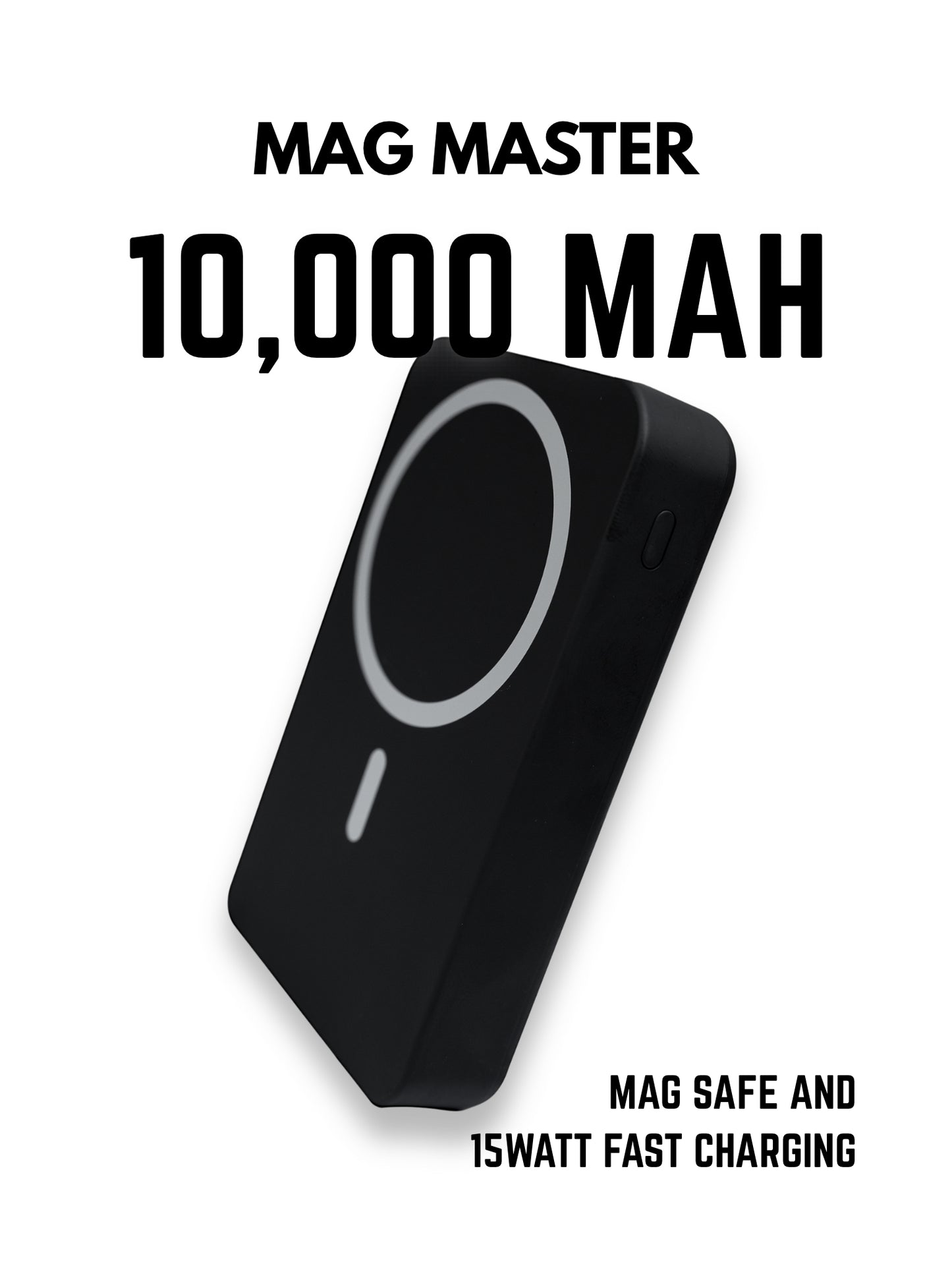 Mag Master Power Bank - Mag Safe 10000mAH with Stand - Black