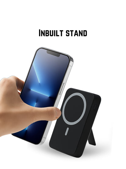 Mag Master Power Bank - Mag Safe 10000mAH with Stand - Black