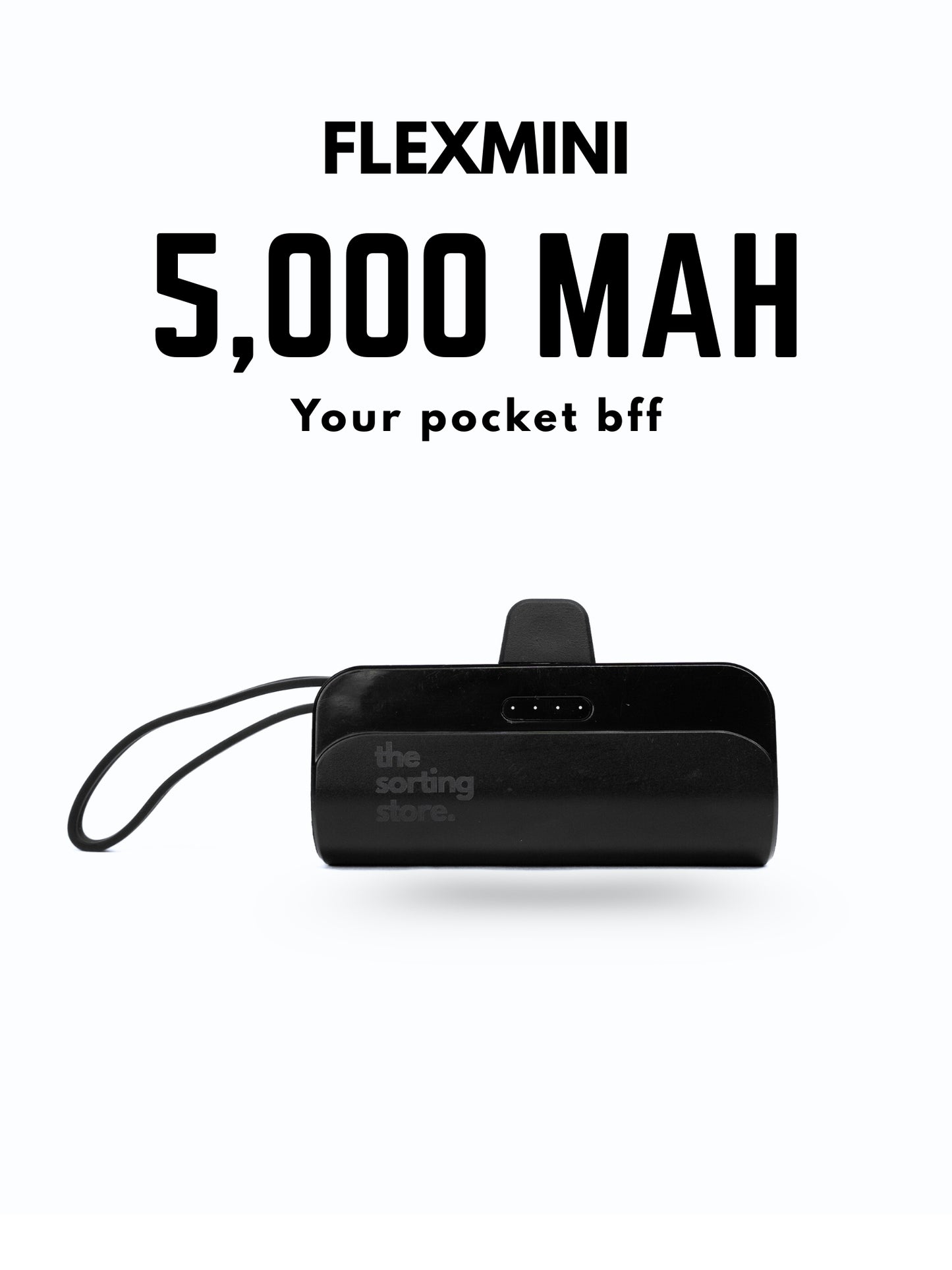 FlexMini Power Bank - Key Chain - 5000 Mah