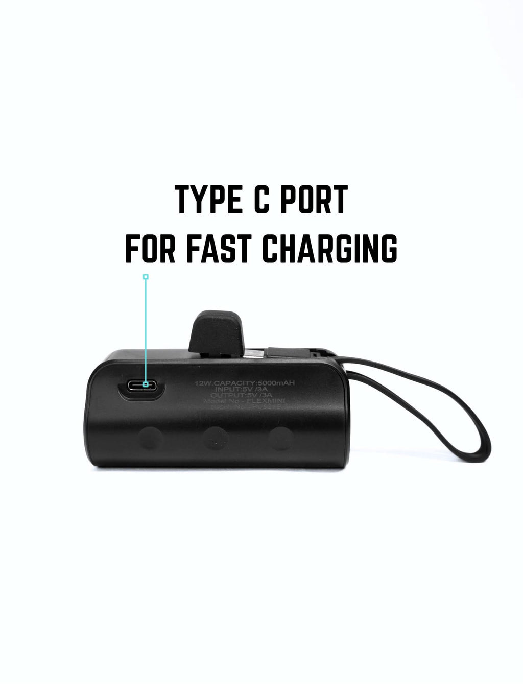 FlexMini Power Bank - Key Chain - 5000 Mah