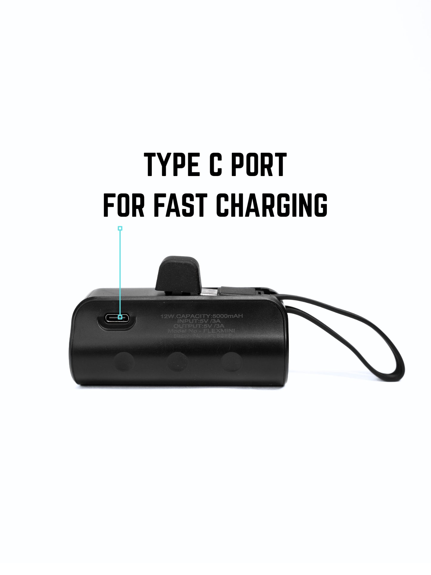 FlexMini Power Bank - Key Chain - 5000 Mah