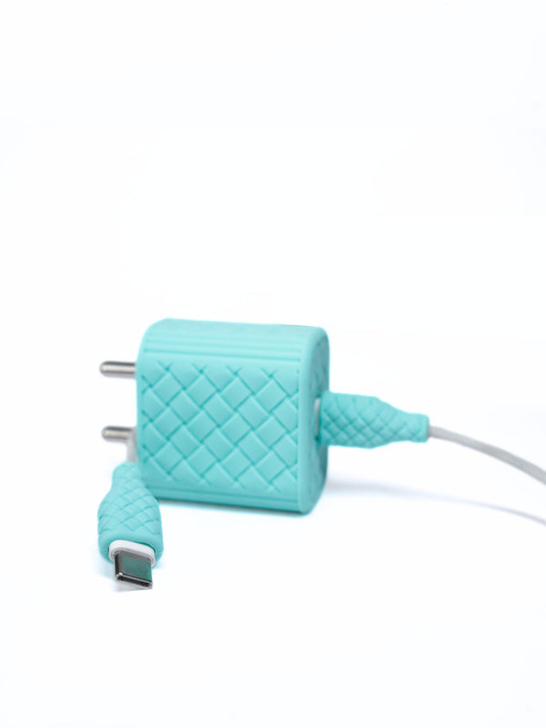 Plug Plush Teal Basket Edition Iphone Charger Cover